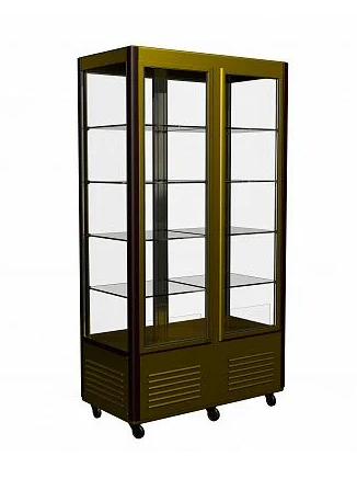 Шкаф холодильный D4 VM 800-1 (R800C Сarboma Люкс) (INOX, 2 двери, полки стекло)