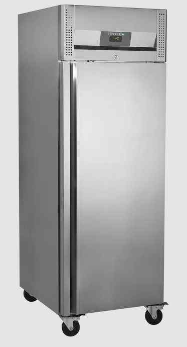 ШКАФ ХОЛОДИЛЬНЫЙ С ГЛУХОЙ ДВЕРЬЮ TEFCOLD RK710X1 НЕРЖАВЕЮЩИЙ GN2/1