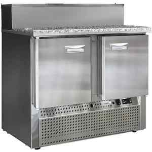 Стол для пиццы Финист СХСнпцг-700-2 (1000х700х1060) (5GN1/6 с крышкой) гранит серый