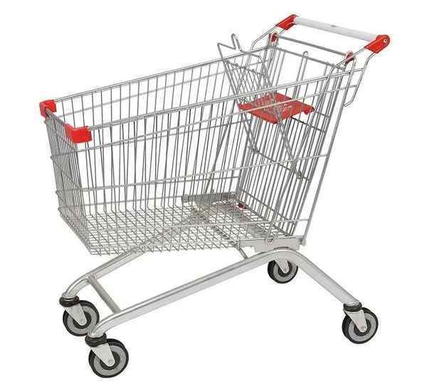 Тележка покупательская EKSI KTE0125BS, 125 л, с детским сиденьем, красная