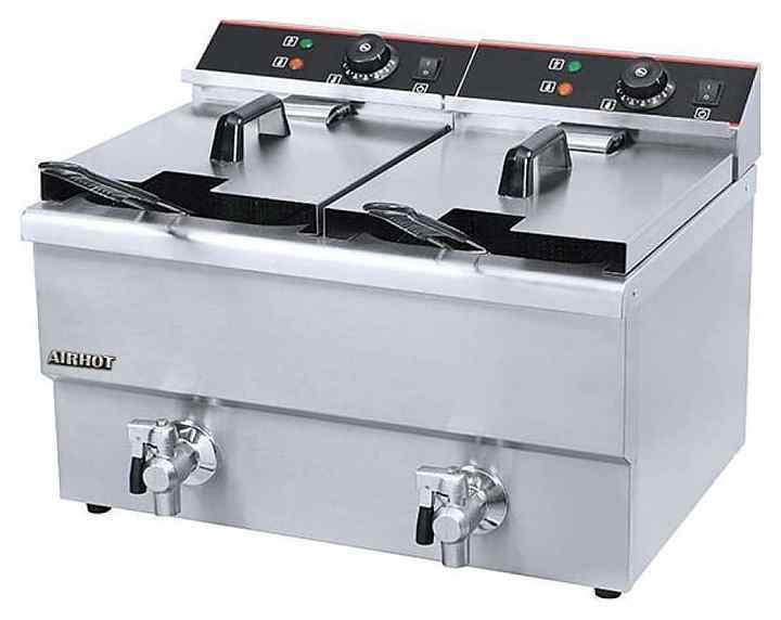 Фритюрница AIRHOT EF10T+10T с краном