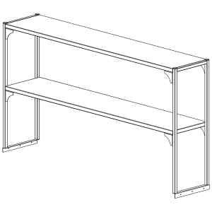 Полка настольная Assum ПНС-П2-2-12/3 (1200х300х800)
